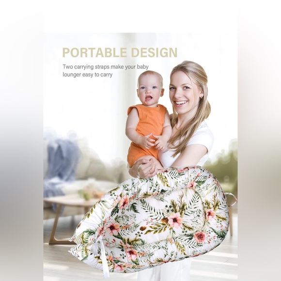 DORA MOMOKO Baby Lounger cotton CoSleep Nest 0-24mo Machine Washable Breathable - Picture 3 of 7